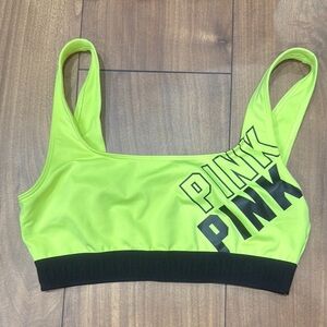 PINK Victoria's Secret Ultimate Neon Yellow Sports Bra